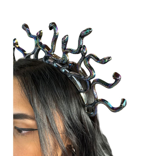 Tiara Arco Medusa Com Cobras Cleópatra Festa Fantasia Cosplay Carnaval