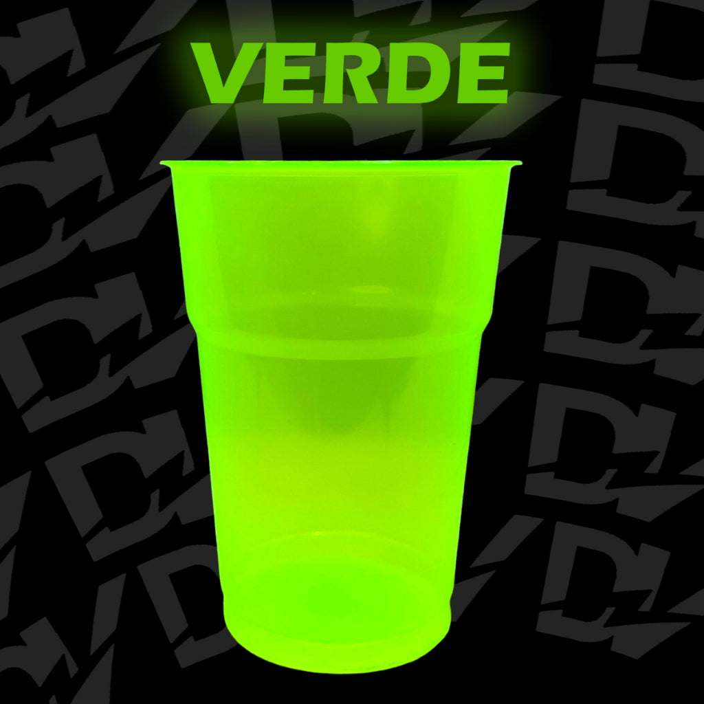 100 Unidades de Copo Neon Brilha na Luz UltraVioleta 300ml Festa