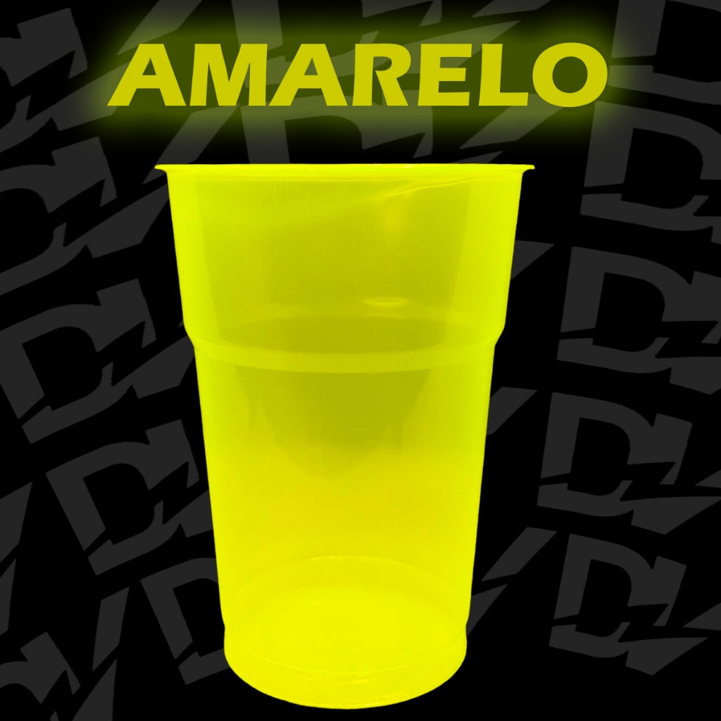 100 Unidades de Copo Neon Brilha na Luz UltraVioleta 300ml Festa