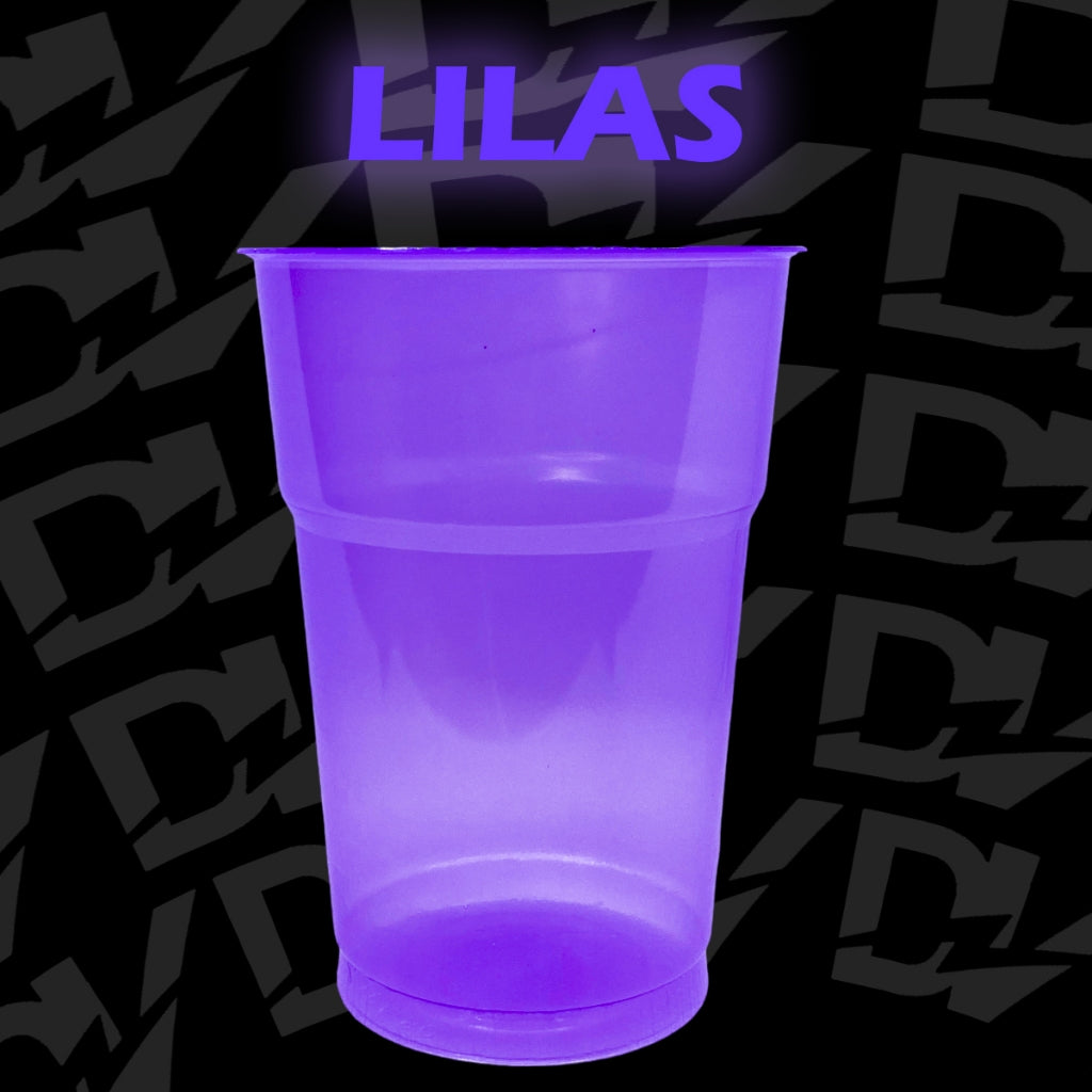 100 Unidades de Copo Neon Brilha na Luz UltraVioleta 300ml Festa