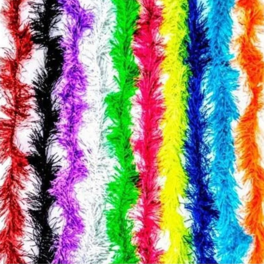 Marabus 75cm Festivo Colorido Plumas Colar Magico Balada 10un 20un ou 40un