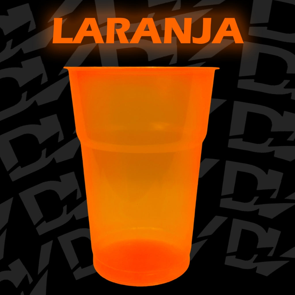 100 Unidades de Copo Neon Brilha na Luz UltraVioleta 300ml Festa