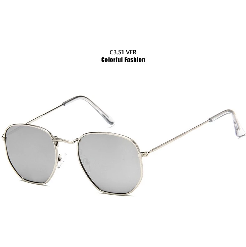 Óculos De Sol Vintage Hexagonais Unissex UV400